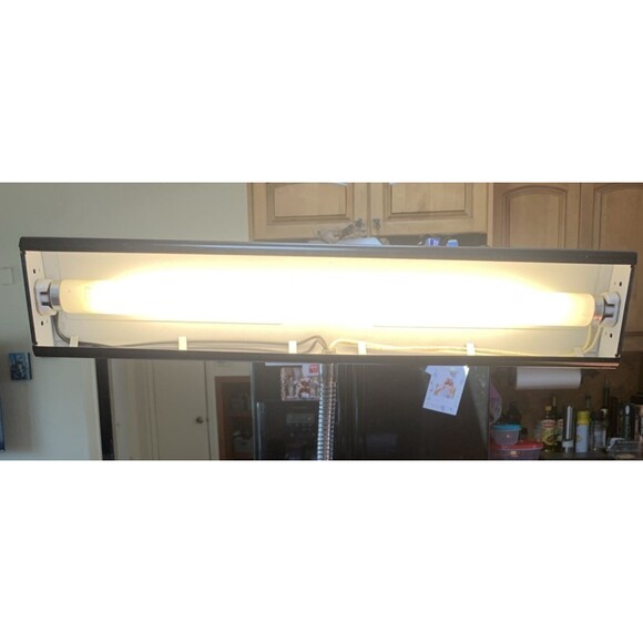 Vintage 18" MCM Desk Lamp 1979 Inter-World #402 Gooseneck Woodgrain/Metal Tested - Picture 10 of 16